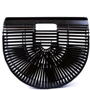 Black Ark Bag Wooden Basket handbag Cult